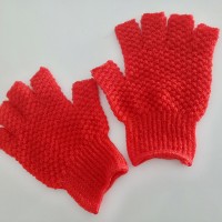 Amazon New Style Fingerless Jacquard Bath Scrub Shower Gloves Skin Cleaning Exfoliating Gloves SPA Massage Gloves